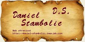 Daniel Stambolić vizit kartica
